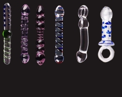 Crystal glass penis suit / massage stick / taste / backyard anal sex toys / / Adult supplies bolt