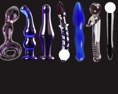 Crystal glass penis suit / massage stick / taste / backyard anal sex toys / / Adult supplies bolt