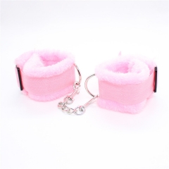 Binding apparatus male female pink fluff handcuffs handcuffs adult erotic Plush