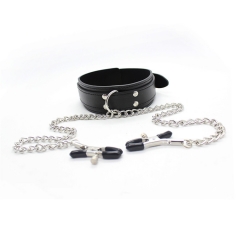 Black neck sleeve clamp factory direct binding spike collar interlocking toy chain fun supplies