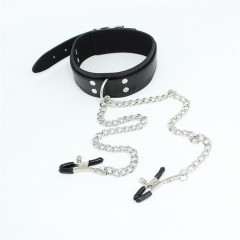 Black neck sleeve clamp factory direct binding spike collar interlocking toy chain fun supplies