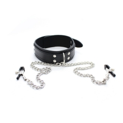 Black neck sleeve clamp factory direct binding spike collar interlocking toy chain fun supplies