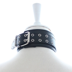 Double needle buckle leather collar neck collar with bound toy manufacturers selling sex toys chain lock