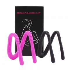 Female vaginal dilator glimpse of silicone posterior anal plug masturbation