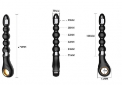 Dark Scepter 10X Vibrating Silicone Anal Beads