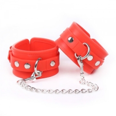 Handcuffs feet handcuffs silicone material binding bound women's hands and feet