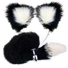 The tail of a fox is stuffed in the rectum