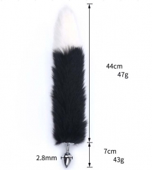 The tail of a fox is stuffed in the rectum