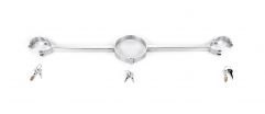 Heavy Duty Stainless Steel Lockable Straight Bar Neck Collar Wrist Restraint