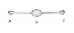 Heavy Duty Stainless Steel Lockable Straight Bar Neck Collar Wrist Restraint