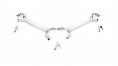 Heavy Duty Stainless Steel Lockable Straight Bar Neck Collar Wrist Restraint