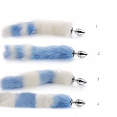 fox's tail is stuck in the anus of a metal artificial tail