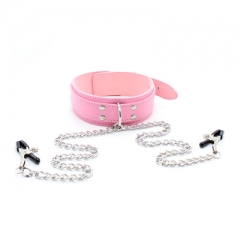 Black neck sleeve clamp factory direct binding spike collar interlocking toy chain fun supplies