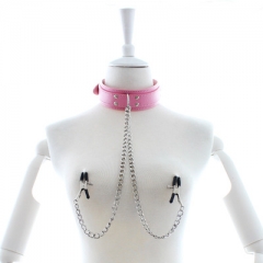 Black neck sleeve clamp factory direct binding spike collar interlocking toy chain fun supplies