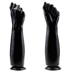 Hand phallus simulates penile oversize and super thick fist and palm sex with extra long features huge anal plug