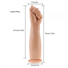 Hand phallus simulates penile oversize and super thick fist and palm sex with extra long features huge anal plug