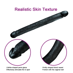 Double-headed soft silicone dildo, gay,18"