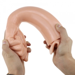Hand phallus simulates penile oversize and super thick fist and palm sex with extra long features huge anal plug