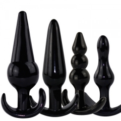 Anal plug 4-piece posterior court plug 4-piece continuous pearl pull bead anal plug