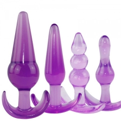 Anal plug 4-piece posterior court plug 4-piece continuous pearl pull bead anal plug