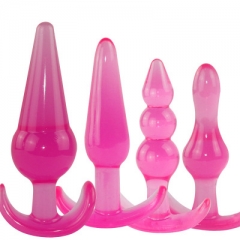 Anal plug 4-piece posterior court plug 4-piece continuous pearl pull bead anal plug