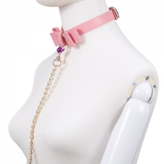 Leather SM bow collar