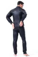 European and American sexy underwear men patent-leather performance shirt