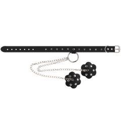 Rivet dog neck strap with chain nipple