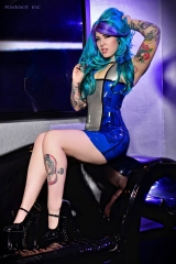 Sexy latex dress sheath dress