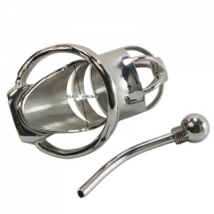 Stainless steel chastity lock play bird teasing male servile tools