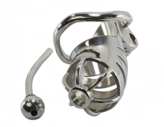 Stainless steel chastity lock play bird teasing male servile tools