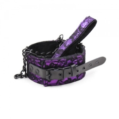 Genuine Leather Bondage Sex Toys For Male Bondage Collar BDSM Collar with Chain Fetish Slave Sex Toys Bondage Neck Collar Adult