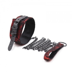 Genuine Leather Bondage Sex Toys For Male Bondage Collar BDSM Collar with Chain Fetish Slave Sex Toys Bondage Neck Collar Adult