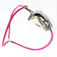 new male invisible stainless steel chastity belt, penis lock, anal plug, preferential adult toys