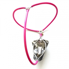 new male invisible stainless steel chastity belt, penis lock, anal plug, preferential adult toys