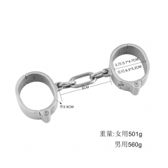 SM fun handcuffs, easy to use, practical and convenient, 304 stainless steel material, safe and firm Customizable