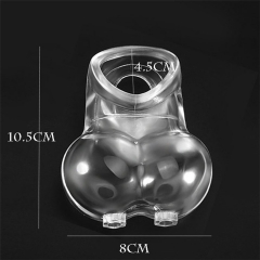 Electro Shock BDSM Sex Scrotum Sleeve Sex Toy Male Penis Delay Electrical Stimulator Clear Black