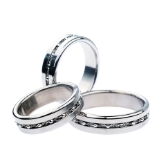 5 Size High Quality Male Stainless Steel Metal Penis Lock Cock ring BDSM erection sex toy for Man