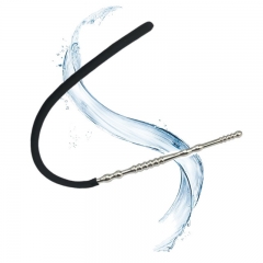 Silicone Stainless Metal Double Head Beads Catheter Urethral Sounds Male Dilator Penis Plug Massager BDSM Insert Sex Toy