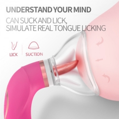 Tongue licking vibrator sucking vibrator tongue female masturbation device