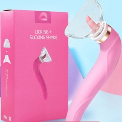 Tongue licking vibrator sucking vibrator tongue female masturbation device