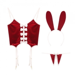 Velvet cute butterfly bunny girl
