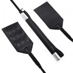 Spike leather whip black handle European and American export metal racquet nails