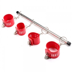 Adult supplies a stainless steel fixed iron handcuffs shackles forced Zhang leg tube