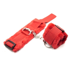 Binding apparatus male female pink fluff handcuffs handcuffs adult erotic Plush