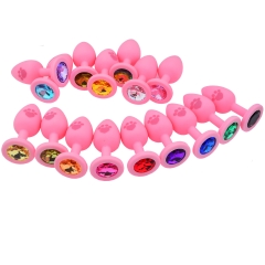 Cat claw Silicone anal plug round pink blue cat claw