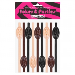 Vagina-shaped straws - Regular 9 pieces