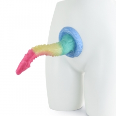 Female anal plug colorful silicone phallus Serpentine
