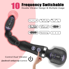 G-spot double head vibrator rear court anal plug