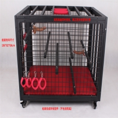 BDSM shackles K9 to form a dog crate